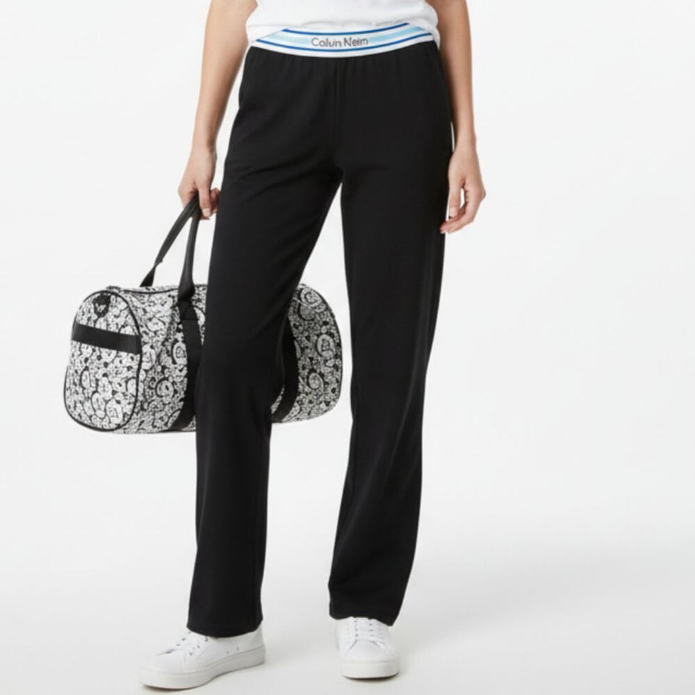 Calvin Klein CK Black Terry Cloth Athleisure Lounge  Pants NEW M